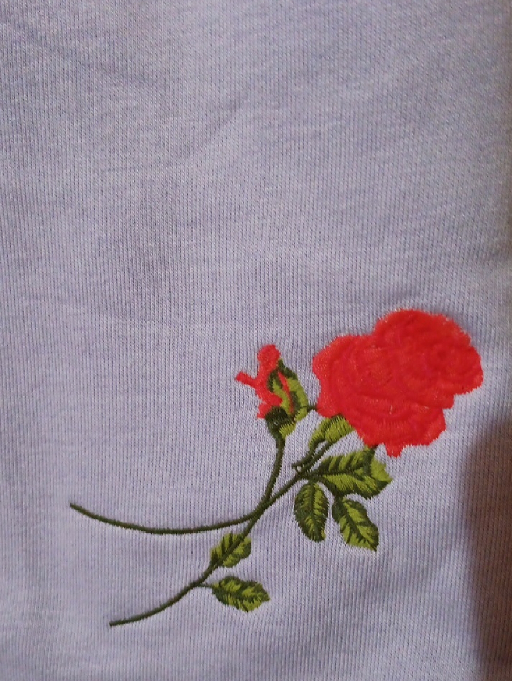 Lilac Floral-Embroidered Lounge Shorts with Drawstring - Picture 4 of 7